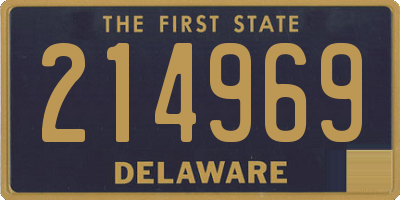 DE license plate 214969