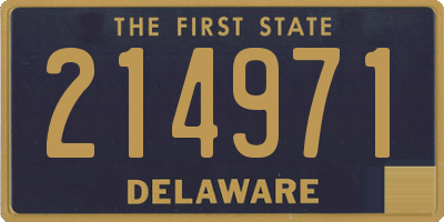 DE license plate 214971