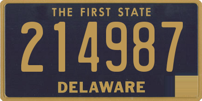 DE license plate 214987