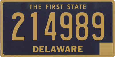 DE license plate 214989