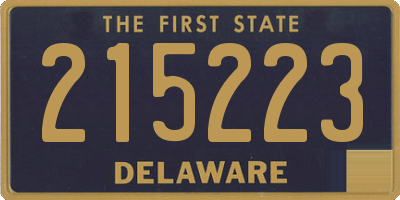 DE license plate 215223