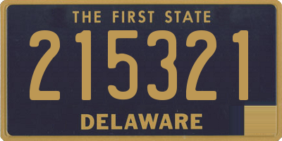 DE license plate 215321