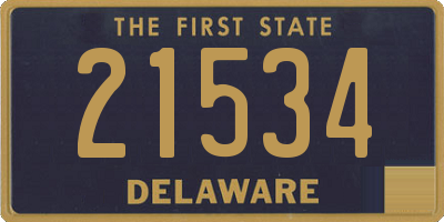 DE license plate 21534