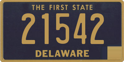 DE license plate 21542