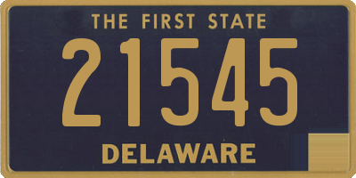 DE license plate 21545