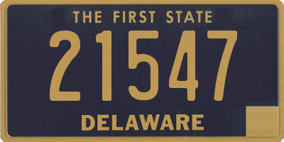 DE license plate 21547