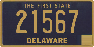 DE license plate 21567