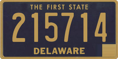 DE license plate 215714