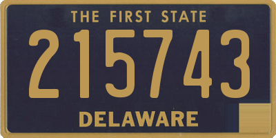 DE license plate 215743