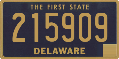 DE license plate 215909