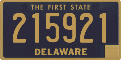 DE license plate 215921