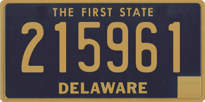 DE license plate 215961