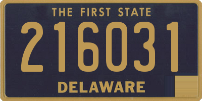 DE license plate 216031