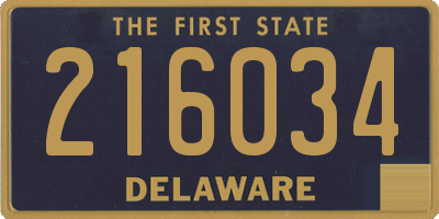 DE license plate 216034