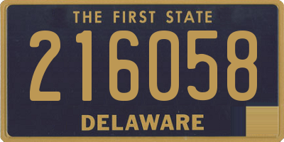 DE license plate 216058