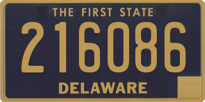 DE license plate 216086