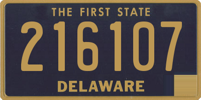 DE license plate 216107