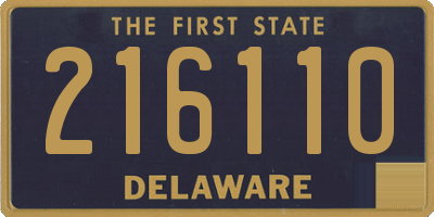 DE license plate 216110