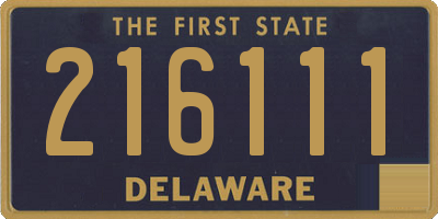 DE license plate 216111