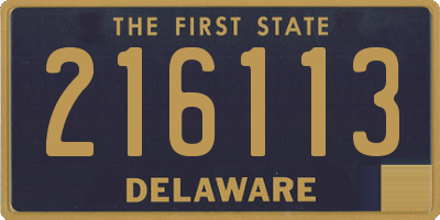 DE license plate 216113
