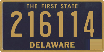 DE license plate 216114