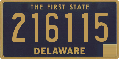 DE license plate 216115