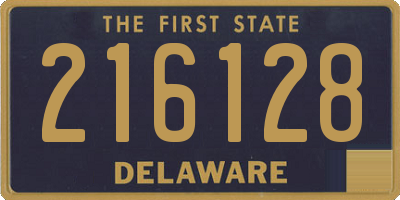 DE license plate 216128