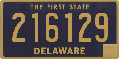 DE license plate 216129