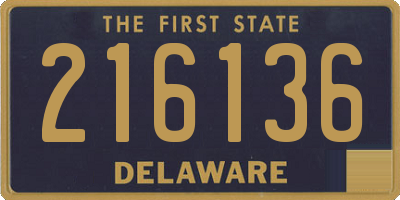 DE license plate 216136