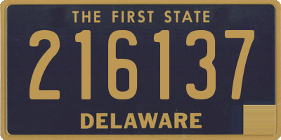 DE license plate 216137