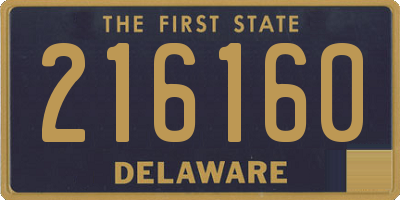 DE license plate 216160