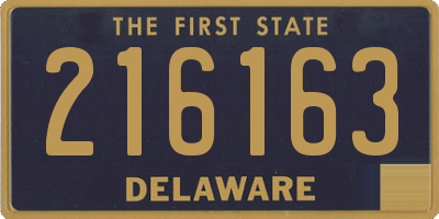 DE license plate 216163