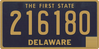 DE license plate 216180
