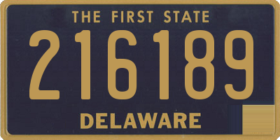 DE license plate 216189
