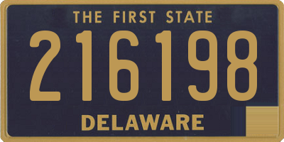 DE license plate 216198