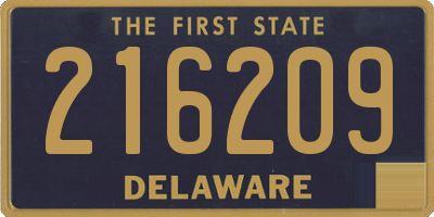 DE license plate 216209