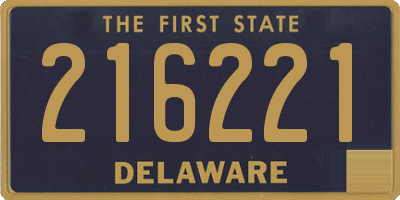 DE license plate 216221