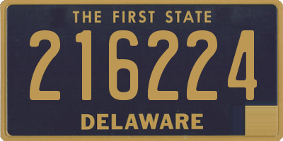 DE license plate 216224