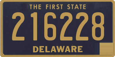 DE license plate 216228