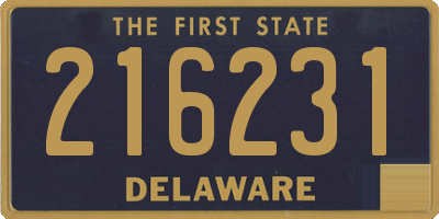 DE license plate 216231