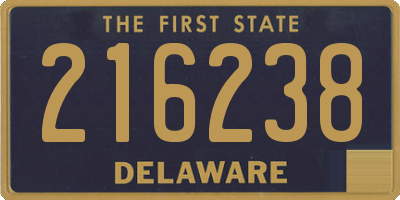 DE license plate 216238