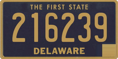 DE license plate 216239