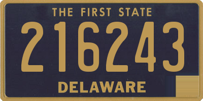 DE license plate 216243