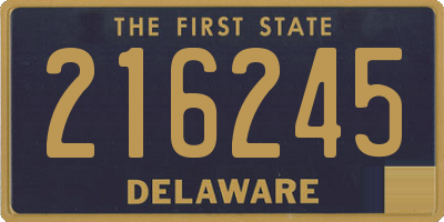 DE license plate 216245