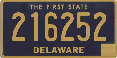 DE license plate 216252