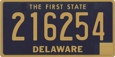 DE license plate 216254