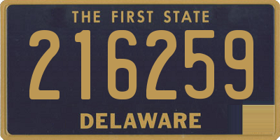 DE license plate 216259