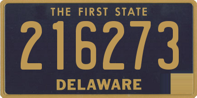 DE license plate 216273