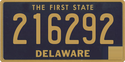 DE license plate 216292