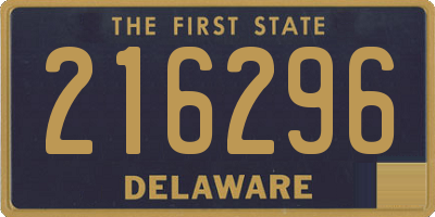 DE license plate 216296